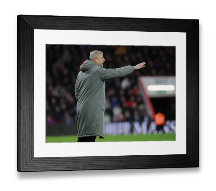 Framed Print : Arsene Wenger Leads Arsenal Against AFC Bournemouth in January 2017 Premier League Match