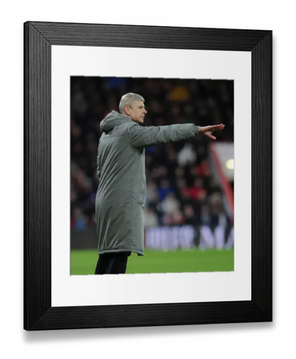 Framed Print : Arsene Wenger Leads Arsenal Against AFC Bournemouth in Premier League Showdown (2016-17)