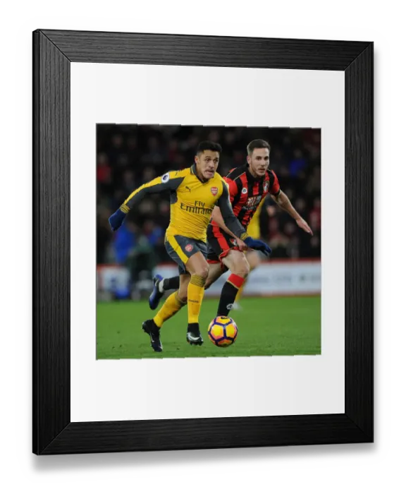 Framed Print : Sanchez vs. Gosling: A Premier League Battle at the Vitality Stadium
