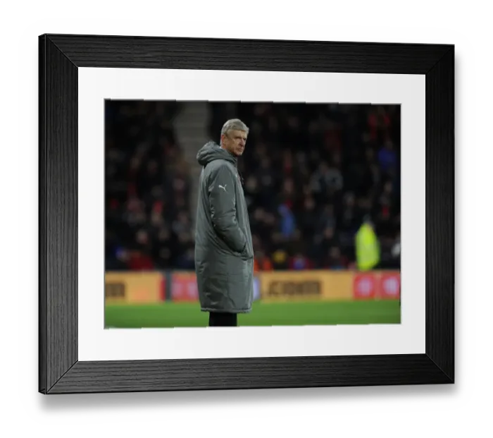 Framed Print : Arsene Wenger Leads Arsenal Against AFC Bournemouth in Premier League Showdown (2016-17)