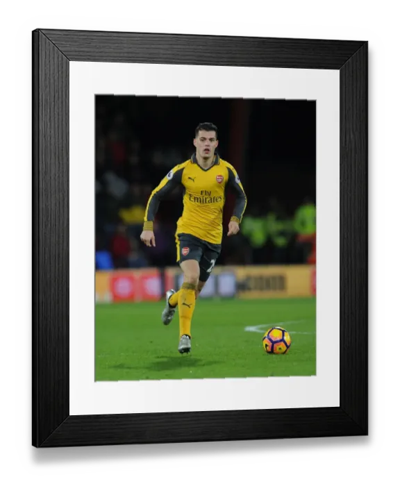 Framed Print : Granit Xhaka: Arsenal Midfielder in Action against AFC Bournemouth, Premier League 2016-17 Framed Print : Granit Xhaka: Arsenal Midfielder in Action against AFC Bournemouth, Premier League 2016-17