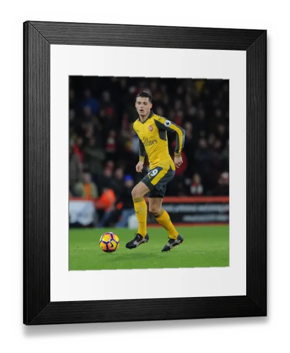 Framed Print : Granit Xhaka in Action: AFC Bournemouth vs. Arsenal, Premier League 2016-17 Framed Print : Granit Xhaka in Action: AFC Bournemouth vs. Arsenal, Premier League 2016-17