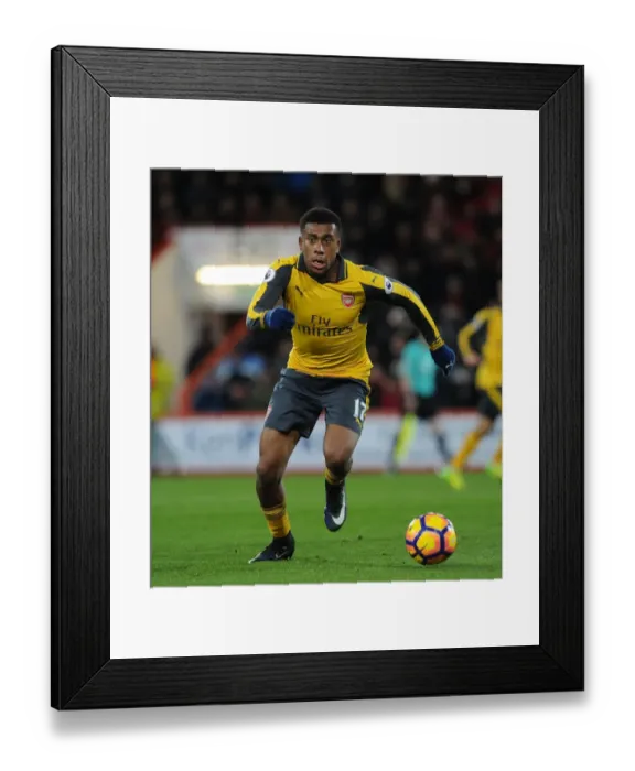 Framed Print : Arsenal's Alex Iwobi in Action Against AFC Bournemouth, Premier League 2016-17