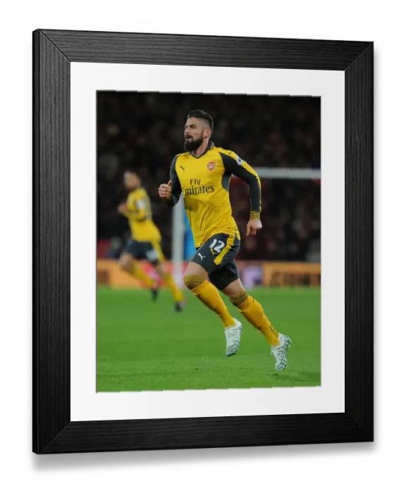 Framed Print : Arsenal's Olivier Giroud in Action: AFC Bournemouth vs Arsenal (2016-17)