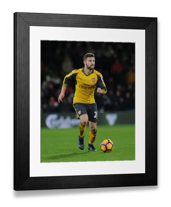 Framed Print : Arsenal's Mustafi Faces Bournemouth Challenge in Premier League Clash (January 2017)