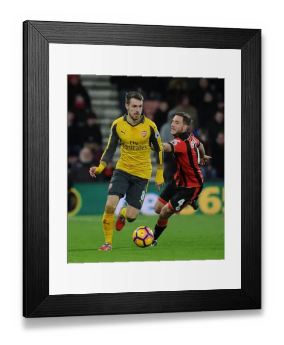 Framed Print : Ramsey vs Gosling: AFC Bournemouth vs Arsenal, Premier League Clash (January 2017)