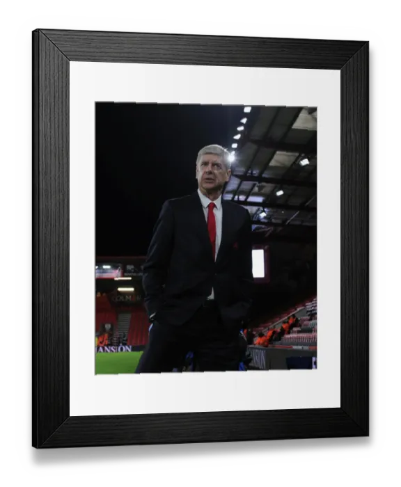 Framed Print : Arsene Wenger the Arsenal Manager. AFC Bournemouth 3: 3 Arsenal. The Vitality Stadium