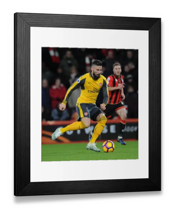 Framed Print : Olivier Giroud (Arsenal). AFC Bournemouth 3: 3 Arsenal. The Vitality Stadium, Bournemouth Framed Print : Olivier Giroud (Arsenal). AFC Bournemouth 3: 3 Arsenal. The Vitality Stadium, Bournemouth