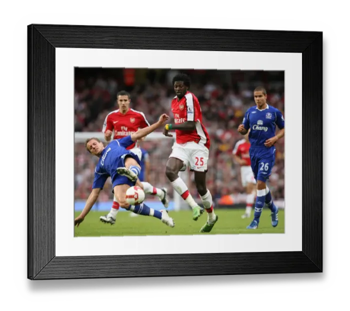 Framed Print : Adebayor's Double Strike: Arsenal's Victory Over Everton in the 2008 Premier League (3-1)