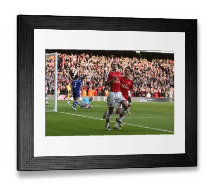 Framed Print : Robin van Persie's Double: Arsenal's Triumphant 3-1 Victory Over Everton, 2008 Framed Print : Robin van Persie's Double: Arsenal's Triumphant 3-1 Victory Over Everton, 2008
