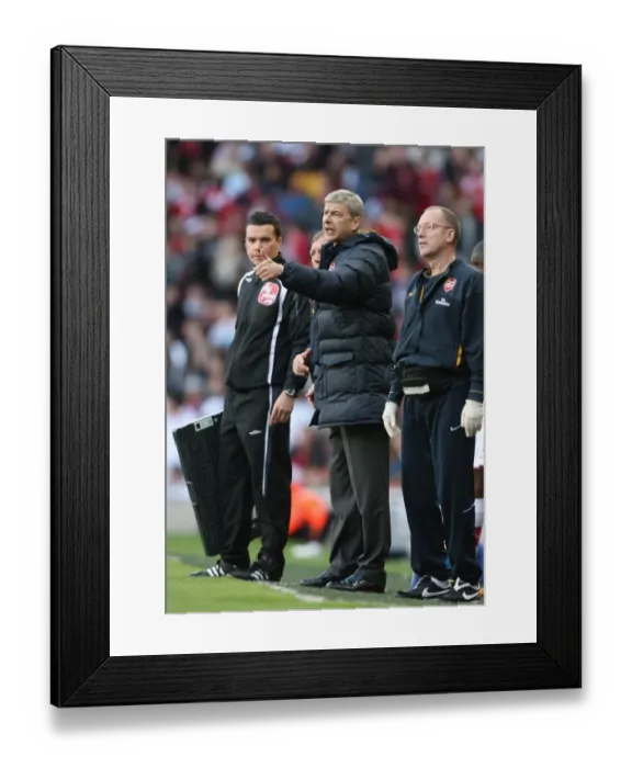 Framed Print : Arsenal manager Arsene Wenger and club doctor Ian Beasley