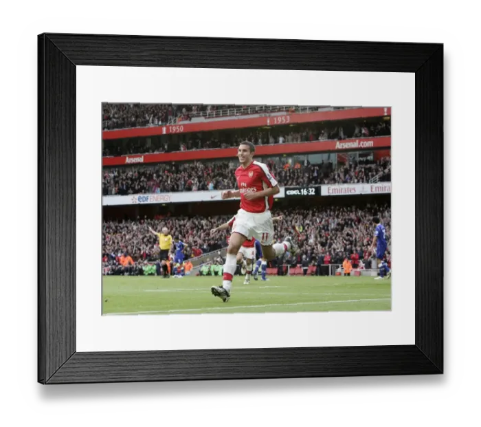 Framed Print : Robin van Persie's Brace: Arsenal's Triumph over Everton (3-1) in the Premier League Framed Print : Robin van Persie's Brace: Arsenal's Triumph over Everton (3-1) in the Premier League