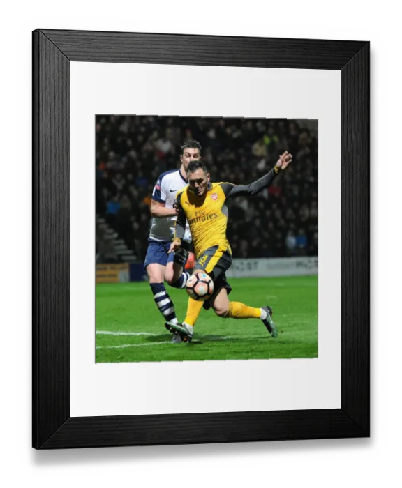 Framed Print : Preston North End vs Arsenal: Tense FA Cup Clash - Lucas Perez Under Pressure Framed Print : Preston North End vs Arsenal: Tense FA Cup Clash - Lucas Perez Under Pressure