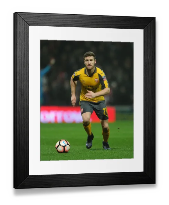 Framed Print : Mustafi in Action: Arsenal's Defender Faces Preston North End in FA Cup Framed Print : Mustafi in Action: Arsenal's Defender Faces Preston North End in FA Cup