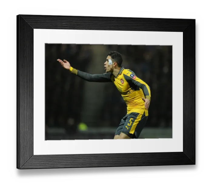 Framed Print : Gabriel of Arsenal in FA Cup Action Against Preston North End Framed Print : Gabriel of Arsenal in FA Cup Action Against Preston North End