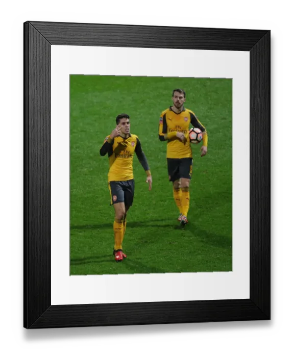 Framed Print : Arsenal's Gabriel and Ramsey in FA Cup Action against Preston North End Framed Print : Arsenal's Gabriel and Ramsey in FA Cup Action against Preston North End