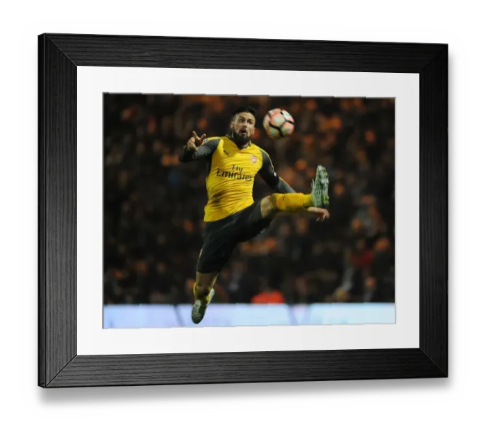 Framed Print : Arsenal's Olivier Giroud in FA Cup Action against Preston North End Framed Print : Arsenal's Olivier Giroud in FA Cup Action against Preston North End