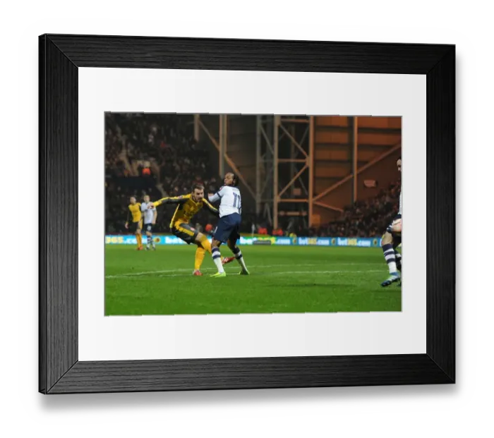 Framed Print : Aaron Ramsey Scores First Arsenal Goal of 2017 Against Preston North End in FA Cup