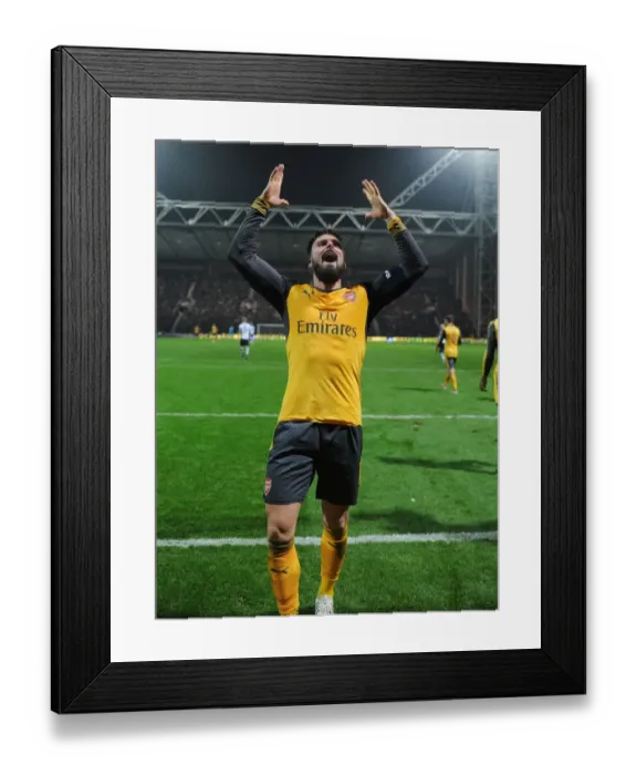 Framed Print : Olivier Giroud's Double: Arsenal's FA Cup Triumph over Preston North End (January 2017) Framed Print : Olivier Giroud's Double: Arsenal's FA Cup Triumph over Preston North End (January 2017)