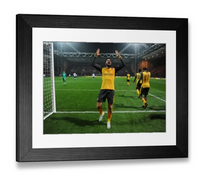 Framed Print : Arsenal's Olivier Giroud Celebrates Second Goal Against Preston North End in FA Cup Third Round Framed Print : Arsenal's Olivier Giroud Celebrates Second Goal Against Preston North End in FA Cup Third Round