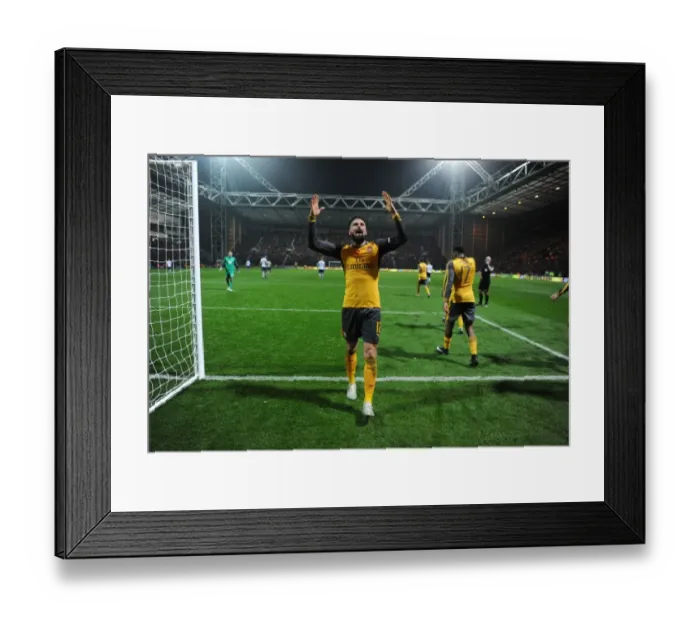 Framed Print : Arsenal's FA Cup Victory: Olivier Giroud Scores Double against Preston North End (January 2017)