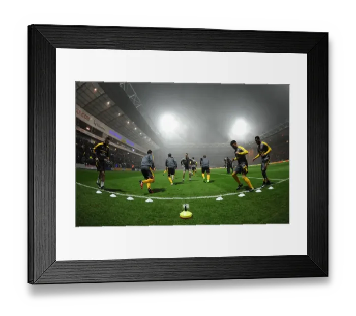 Framed Print : Arsenal warm up. Preston North End 1: 2 Arsenal. FA Cup 3rd Round. Deepdale, Preston Framed Print : Arsenal warm up. Preston North End 1: 2 Arsenal. FA Cup 3rd Round. Deepdale, Preston