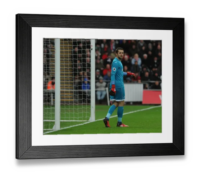 Framed Print : Lukasz Fabianski of Swansea Faces Off Against Arsenal in Premier League Clash