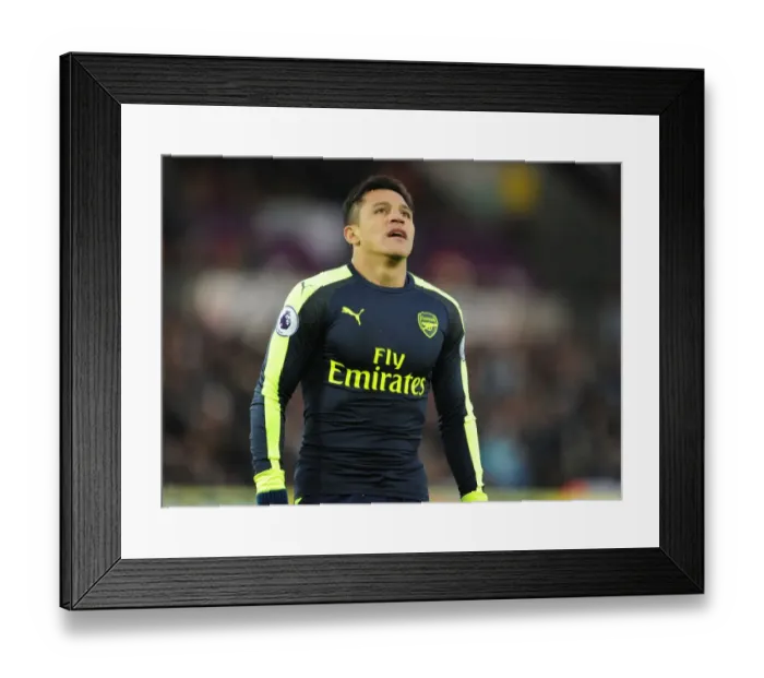 Framed Print : Alexis Sanchez in Action: Swansea City vs. Arsenal, Premier League 2016-17