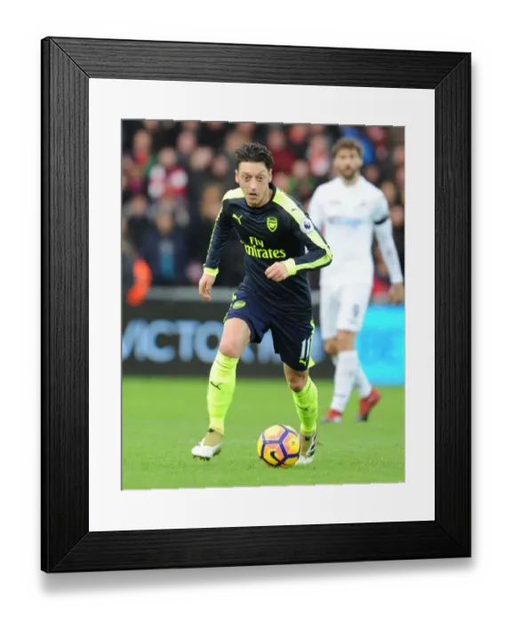 Framed Print : Mesut Ozil: Arsenal's Star Performance against Swansea City, Premier League 2016-17
