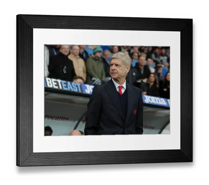 Framed Print : Arsene Wenger at Swansea City vs Arsenal, Premier League 2016-17