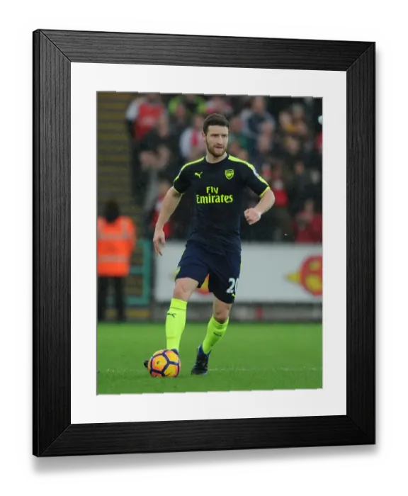Framed Print : Mustafi in Action: Swansea City vs Arsenal, Premier League 2016-17 Framed Print : Mustafi in Action: Swansea City vs Arsenal, Premier League 2016-17