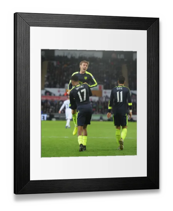 Framed Print : Alex Iwobi's Hat-Trick: Arsenal's Thrilling Victory Over Swansea City (January 2017)