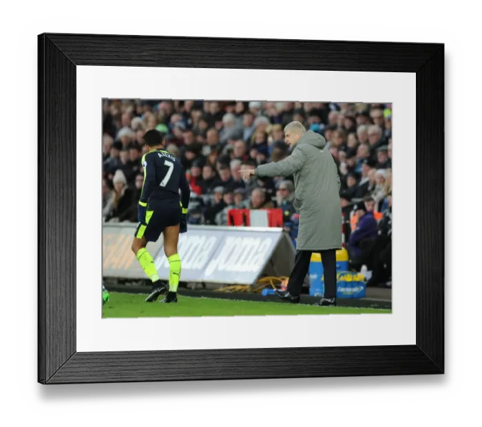 Framed Print : Arsene Wenger and Alexis Sanchez: Arsenal's Tactical Duo at Swansea City, January 2017