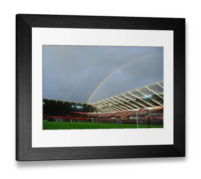 Framed Print : Rainbow Over Swansea: Arsenal vs. Swansea City, Premier League 2016-17