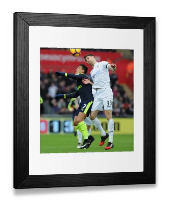 Framed Print : Clash at Liberty: Sanchez vs. Fernandez - Swansea City vs. Arsenal, Premier League 2016-17