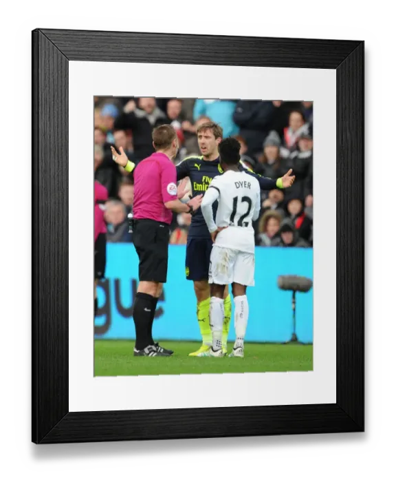 Framed Print : Swansea vs Arsenal: Monreal Contests Challenge with Dyer Framed Print : Swansea vs Arsenal: Monreal Contests Challenge with Dyer