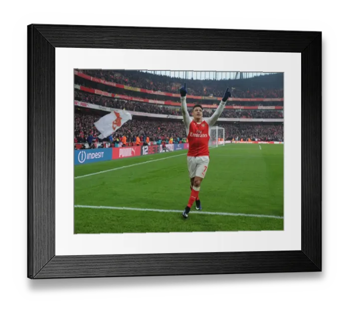 Framed Print : Alexis Sanchez Scores Second Goal: Arsenal vs. Burnley, Premier League 2016-17