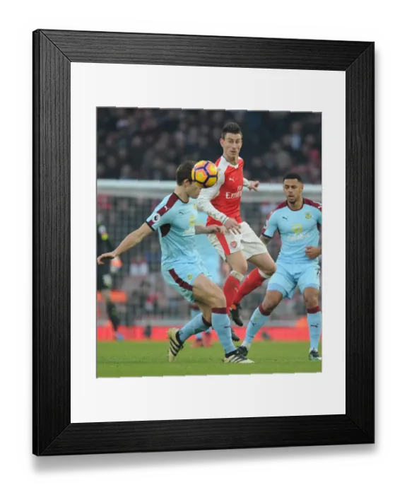 Framed Print : Arsenal vs Burnley: Clash Between Koscielny and Tarkowski Framed Print : Arsenal vs Burnley: Clash Between Koscielny and Tarkowski