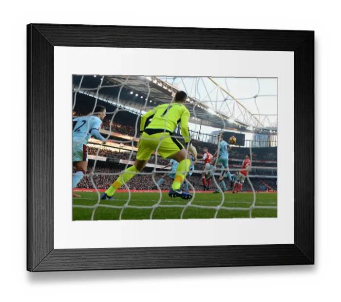 Framed Print : Mustafi Scores the Winner: Arsenal vs. Burnley, Premier League 2016-17 Framed Print : Mustafi Scores the Winner: Arsenal vs. Burnley, Premier League 2016-17
