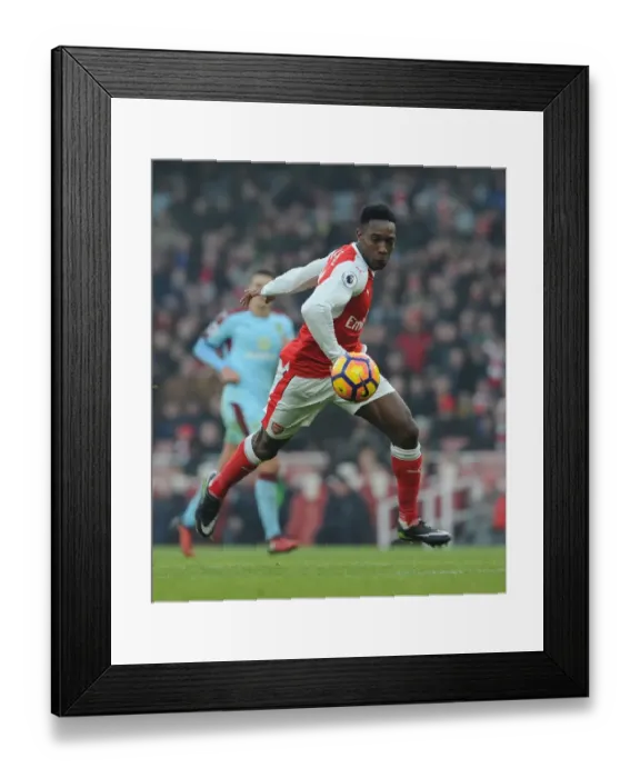 Framed Print : Arsenal's Danny Welbeck in Action Against Burnley - Premier League 2016-17