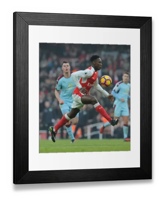 Framed Print : Arsenal's Danny Welbeck in Action against Burnley in the Premier League (2016-17)