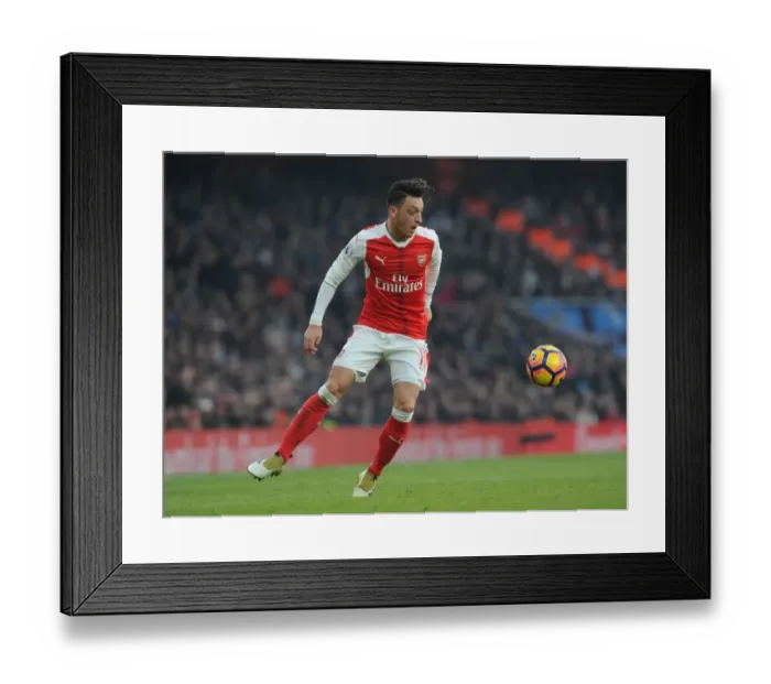 Framed Print : Arsenal's Mesut Ozil in Action against Burnley - Premier League 2016-17