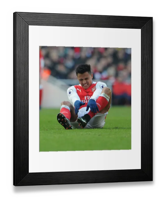 Framed Print : Arsenal's Alexis Sanchez in Action Against Burnley - Premier League 2016-17