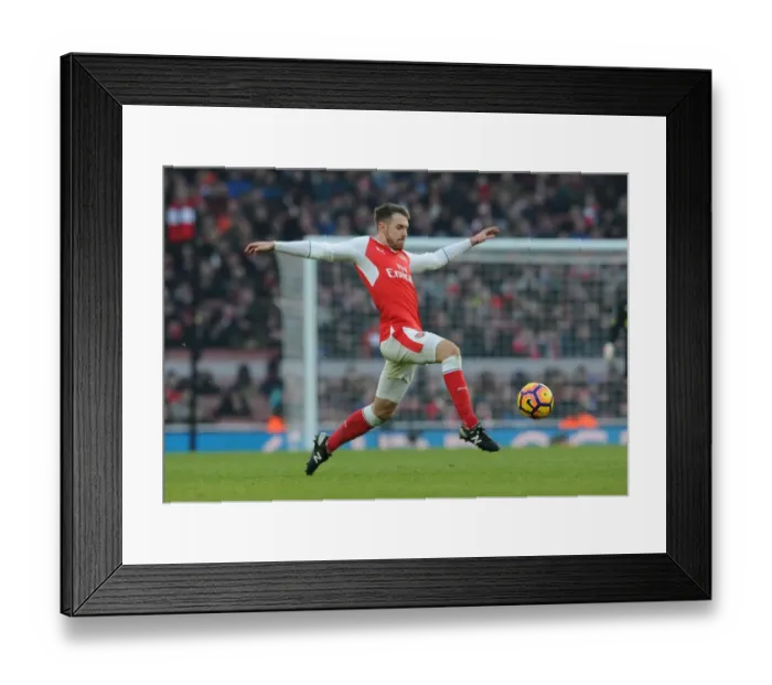 Framed Print : Arsenal's Aaron Ramsey in Action against Burnley - Premier League 2016-17