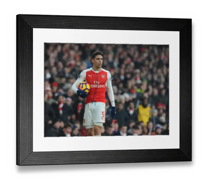 Framed Print : Gabriel in Action: Arsenal vs. Burnley, Premier League 2016-17 Framed Print : Gabriel in Action: Arsenal vs. Burnley, Premier League 2016-17