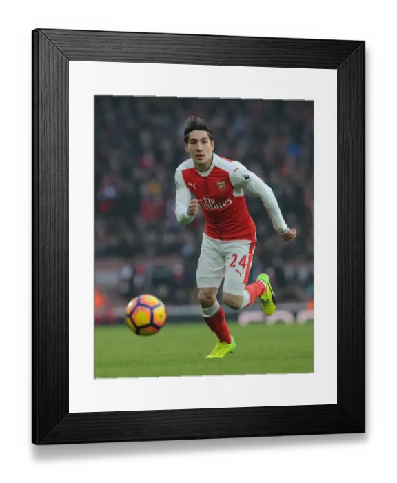 Framed Print : Arsenal's Bellerin in Action against Burnley (Premier League 2016-17)