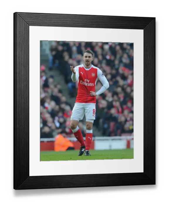Framed Print : Arsenal's Aaron Ramsey in Action Against Burnley, Premier League 2016-17 Framed Print : Arsenal's Aaron Ramsey in Action Against Burnley, Premier League 2016-17