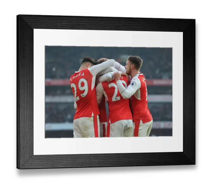 Framed Print : Mustafi's Milestone: Arsenal's First Goal Against Burnley (2016-17)