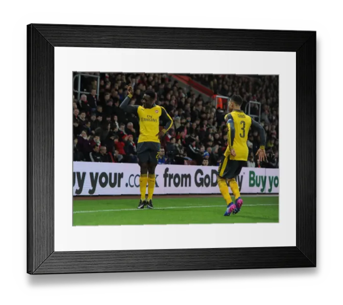 Framed Print : Danny Welbeck Scores First Arsenal Goal: FA Cup Upset Against Southampton (2016-17)