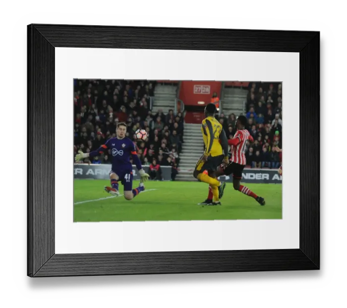 Framed Print : Arsenal's Danny Welbeck Scores First Goal in FA Cup Fourth Round Clash Against Southampton Framed Print : Arsenal's Danny Welbeck Scores First Goal in FA Cup Fourth Round Clash Against Southampton